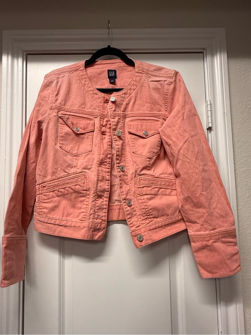 GAP Coral Pink Denim Jean Jacket